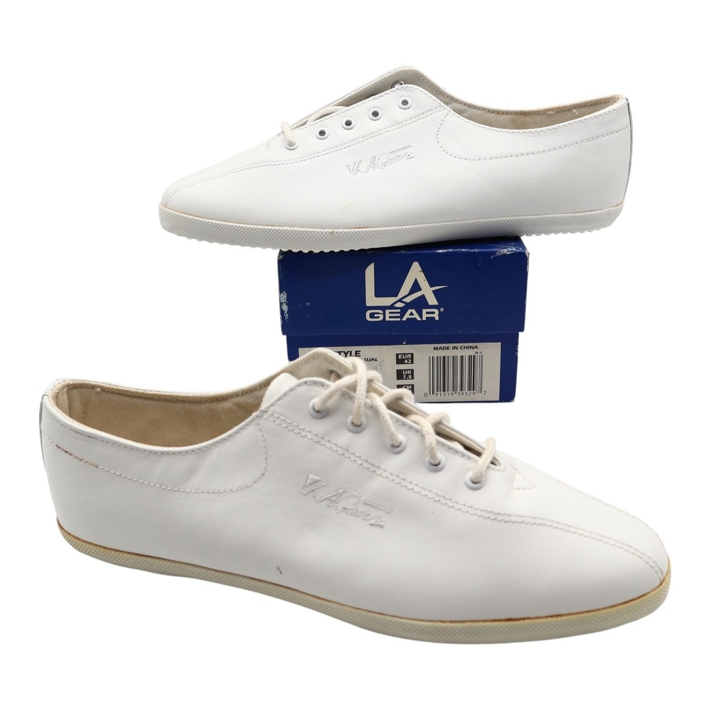 LA Gear Lifestyle Casual Women 10 Vintage 94 White Leather Classic Workout 6814